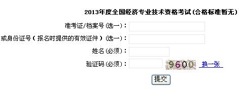 上海2013年經(jīng)濟(jì)師考試成績查詢?nèi)肟? width=