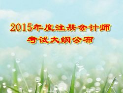 2015年度注冊(cè)會(huì)計(jì)師考試大綱公布