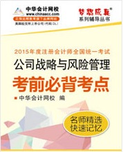 注冊會計(jì)師考前必背考點(diǎn)電子書-公司戰(zhàn)略與風(fēng)險(xiǎn)管理