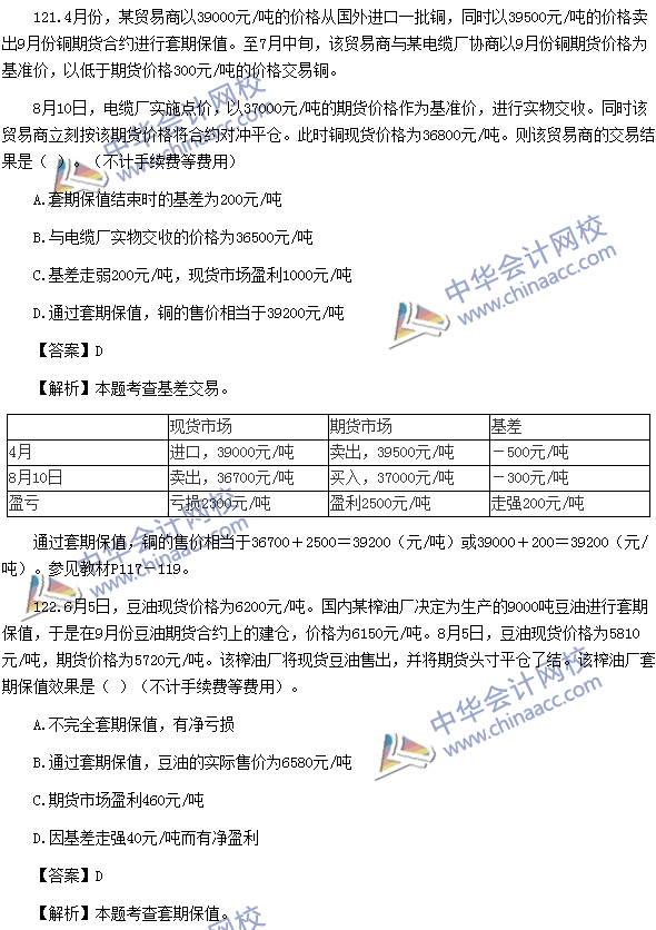 2016年期貨從業(yè)資格考試《期貨基礎(chǔ)知識(shí)》樣卷綜合題及答案