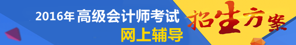 2016年高級(jí)會(huì)計(jì)師網(wǎng)上輔導(dǎo)招生方案