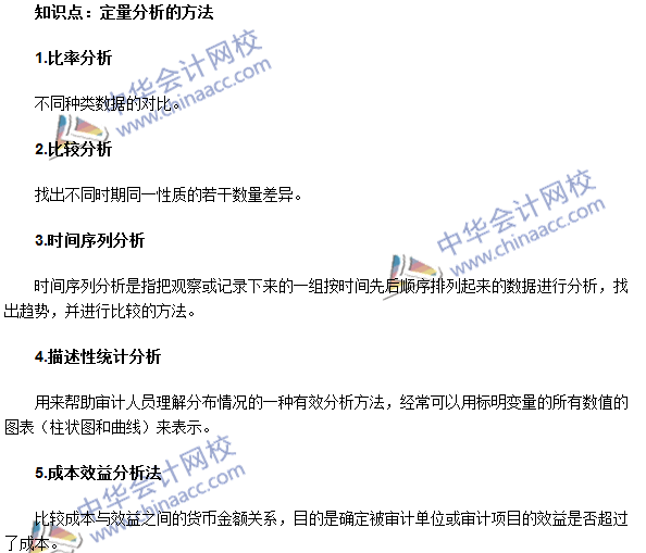 《審計理論與實務(wù)》高頻考點：定量分析的方法