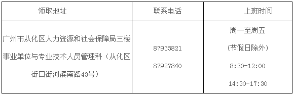 廣州從化區(qū)2016年中級會計職稱證書領取通知