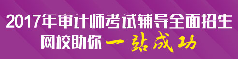 2017年審計師考試輔導(dǎo)招生