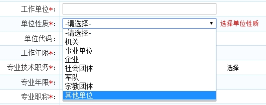 北京經(jīng)濟(jì)師報(bào)名“工作單位”填寫