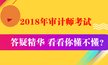 2018中級審計師《審計理論與實務(wù)》答疑精華