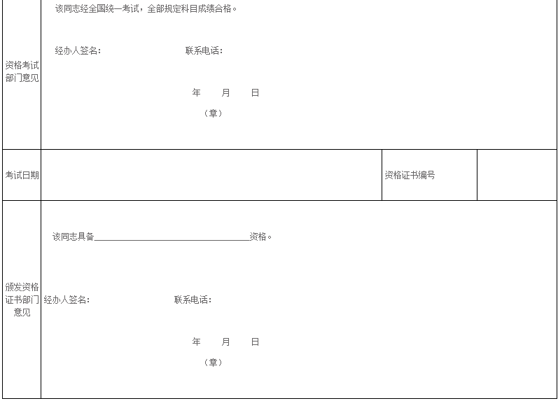 年度會計專業(yè)技術(shù)資格考試登記表