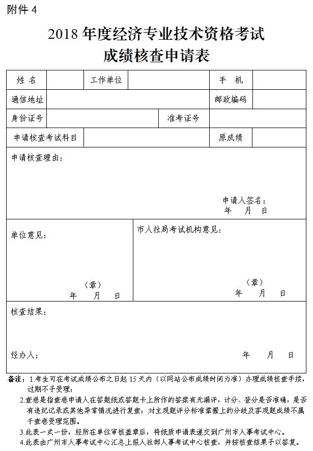 廣州市2018年經(jīng)濟(jì)師考試報