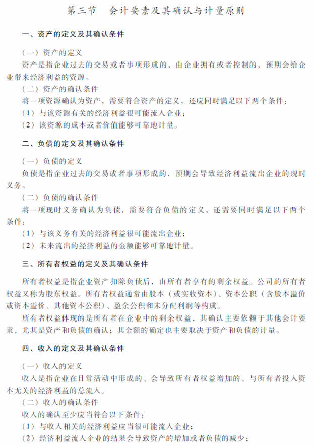 2018年中級(jí)會(huì)計(jì)職稱《中級(jí)會(huì)計(jì)實(shí)務(wù)》考試大綱（第一章）