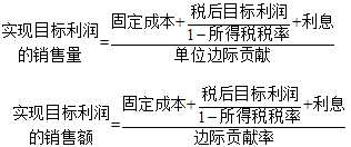 實(shí)現(xiàn)目標(biāo)利潤