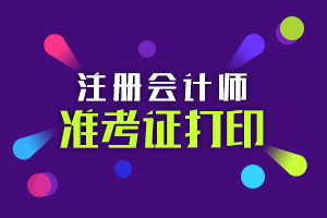 cpa考試準(zhǔn)考證打印