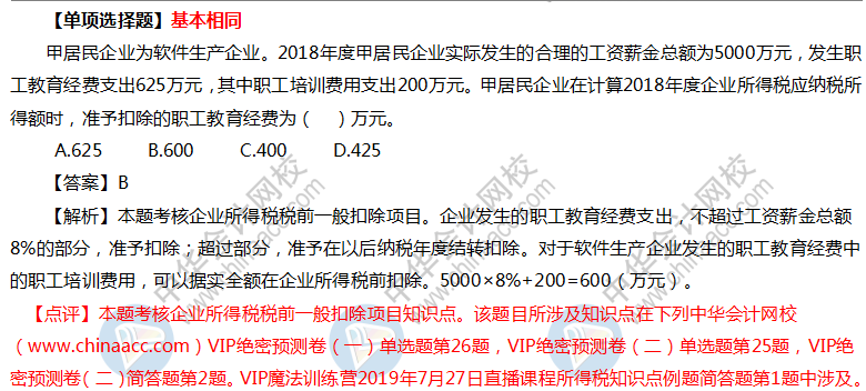 2019中級會計職稱VIP簽約特訓計劃《經(jīng)濟法》考試情況分析