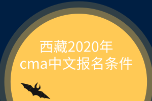 西藏2020年cma中文報名條件