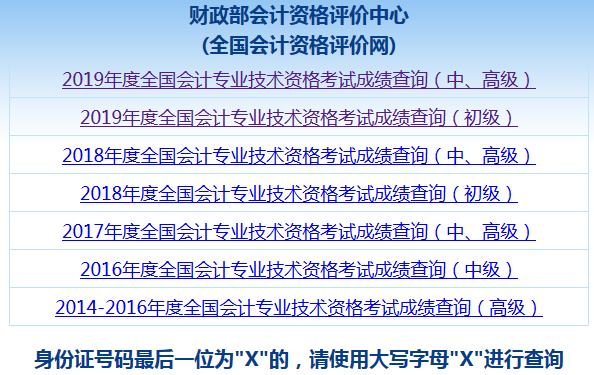 2020年中級(jí)會(huì)計(jì)資格成績(jī)查詢?nèi)肟诩安樵儾襟E