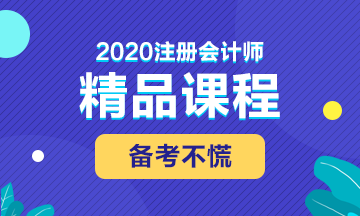 一步領(lǐng)你看懂網(wǎng)校2020年注冊會計師這些課程的區(qū)別