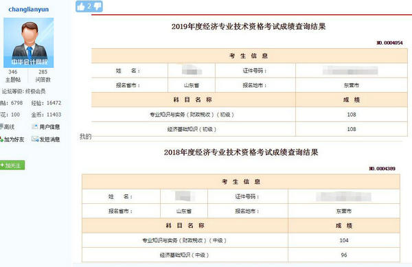 2年考過(guò)初中級(jí)經(jīng)濟(jì)師1