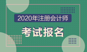 四川2020年注冊會(huì)計(jì)師報(bào)名時(shí)間