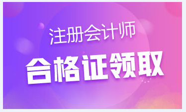 湖南2019年注冊會計師合格證領(lǐng)取時間