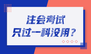 恭喜CPA考生！2019年注會只過一科也有大用！