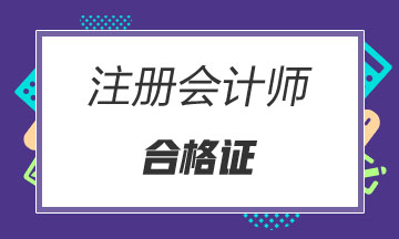 廣東2019年注冊(cè)會(huì)計(jì)師合格證書領(lǐng)取時(shí)間