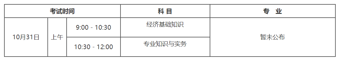 初級經(jīng)濟(jì)師考試時(shí)間