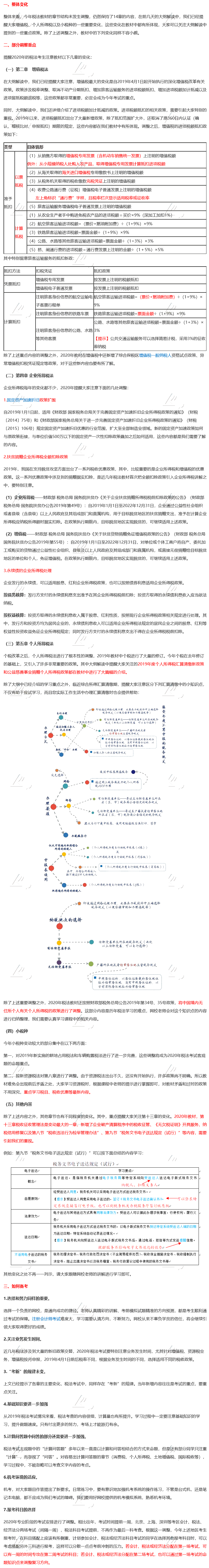 2020年注冊(cè)會(huì)計(jì)師《稅法》教材變動(dòng)深度解讀