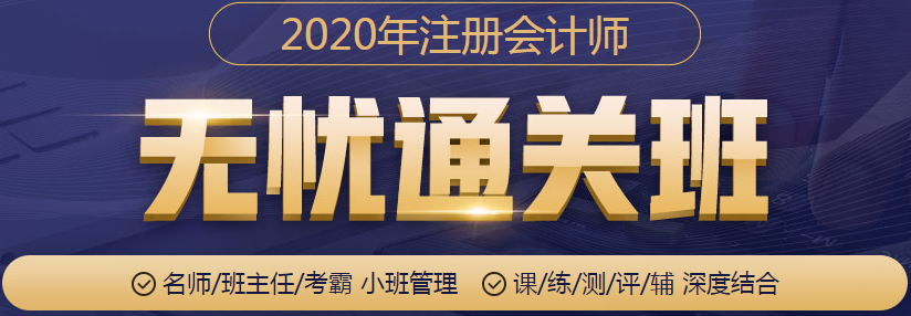 2020年注冊會(huì)計(jì)師無憂直達(dá)班