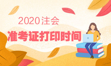 南京2020年注會準(zhǔn)考證打印時間