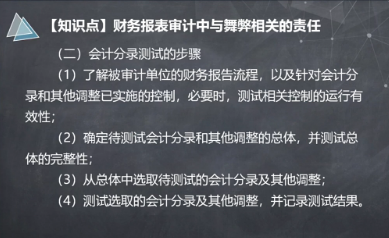 【微課】注會(huì)《審計(jì)》楊聞萍老師：會(huì)計(jì)分類測試的步驟