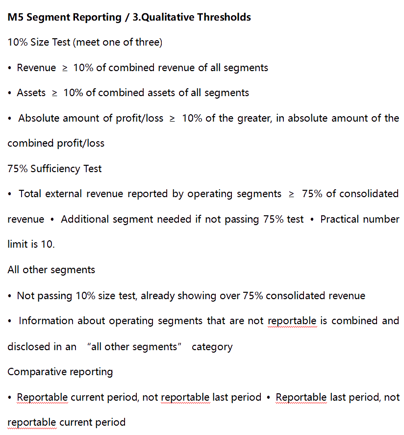 AICPA知識點(diǎn)：Qualitative Thresholds