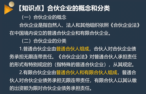 免費(fèi)視頻：合伙企業(yè)法律制度