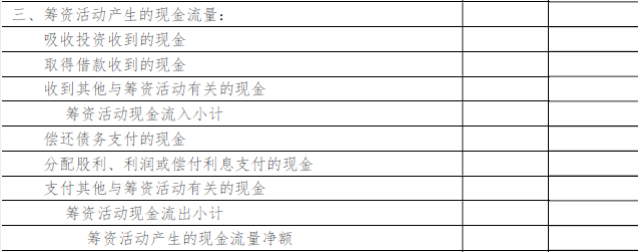 現(xiàn)金流量表的填報(bào)說明