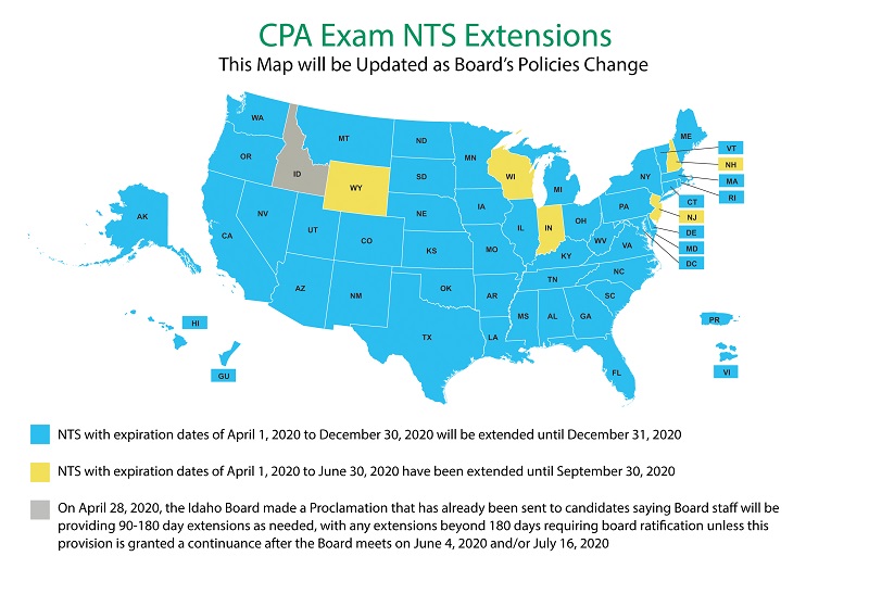 2020年AICPA準考證NTS有效期延期又又又又又更新啦！