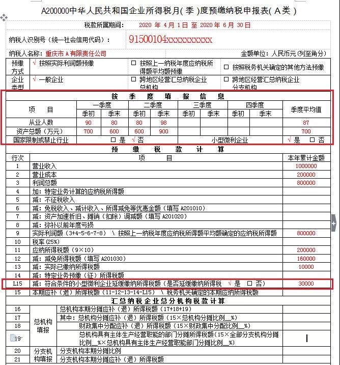 小微企業(yè)請(qǐng)注意！企業(yè)所得稅季度申報(bào)表有變化！