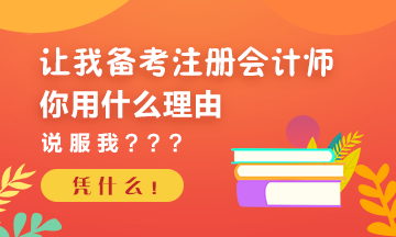 讓我考注冊會(huì)計(jì)師~你的理由是什么？請你說服我！