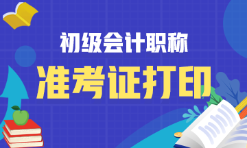 湖南2020會計初級準(zhǔn)考證打印時間