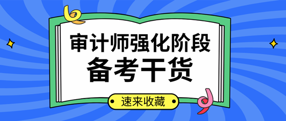 你確定不來看？2020年審計(jì)師強(qiáng)化提高階段學(xué)習(xí)計(jì)劃及干貨匯總