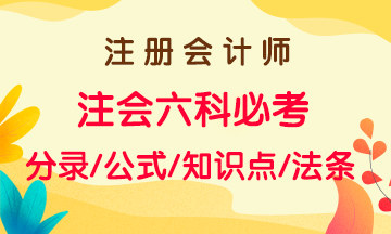 注會2021年備考沖刺一章搞定！六大科目思維導(dǎo)圖及知識點總結(jié)