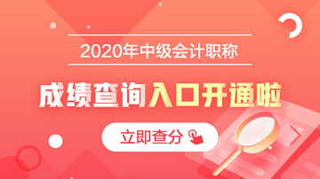 2020年安徽馬鞍山會(huì)計(jì)中級(jí)成績(jī)查詢開(kāi)始啦！