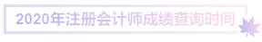 2020注冊會計師成績查詢時間