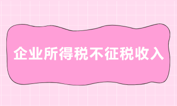 企業(yè)所得稅中的不征稅收入有哪些？一起來了解下