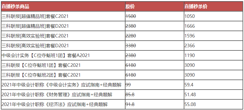 OMG！這有一份中級會計“爽”十一課價表 看完才知多優(yōu)惠！