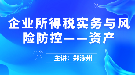 企業(yè)所得稅實(shí)務(wù)與風(fēng)險(xiǎn)防控——資產(chǎn) (1)