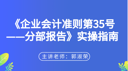 《企業(yè)會(huì)計(jì)準(zhǔn)則第35號(hào)——分部報(bào)告》實(shí)操指南