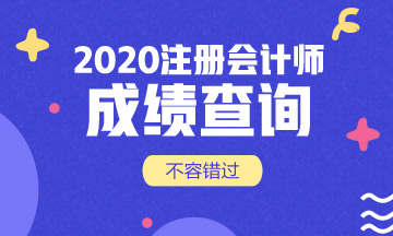 廣東廣州2020年注冊(cè)會(huì)計(jì)師成績查詢相關(guān)信息可得了解！