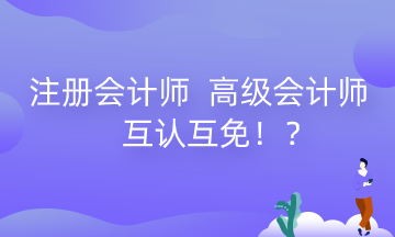 河南注冊會計師 高級會計師互認互免政策來了！