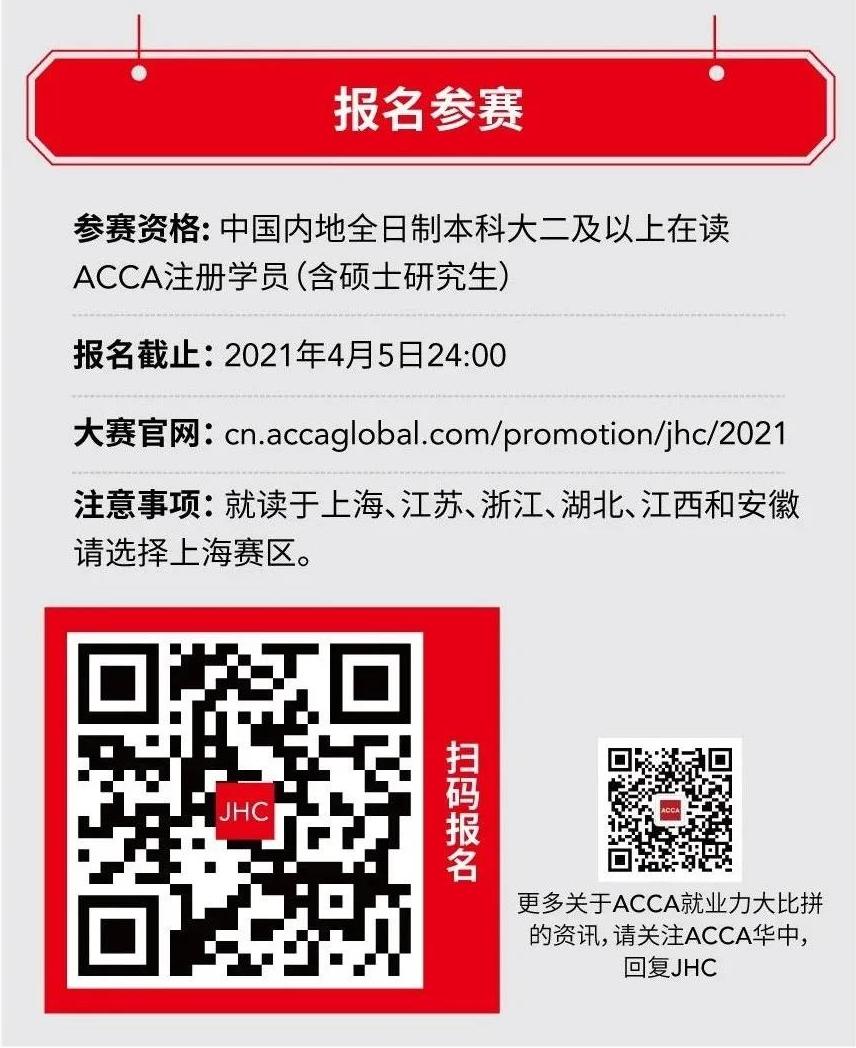 2021年ACCA JHC全國就業(yè)力大比拼開啟！職場演練等你來！