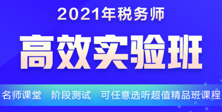 稅務(wù)師高效實(shí)驗(yàn)班課程