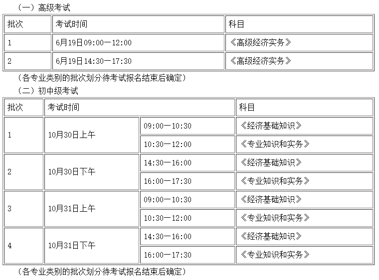 湖南2021高級經(jīng)濟(jì)師考試時間安排