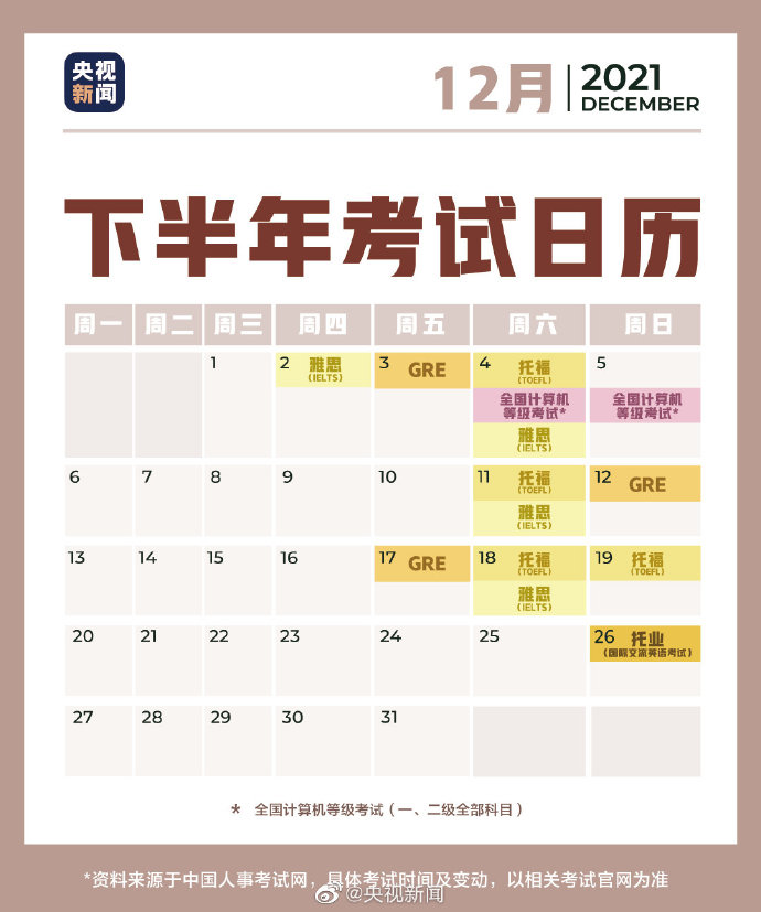 2021下半年考試日歷！CFA不配擁有姓名？